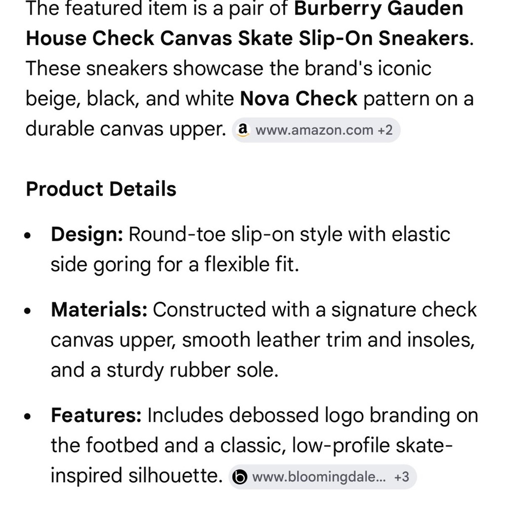 Burberry Nova check Skate Loafer Slip-On Sneakers - Picture 5 of 5